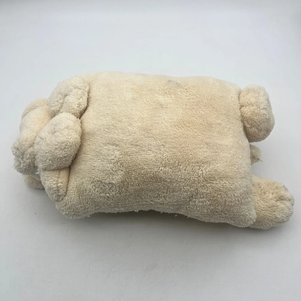 Ellis by Plush Image Cream Teddy Bear Pillow Pet Sherpa Fleece Plush 12 Inch
